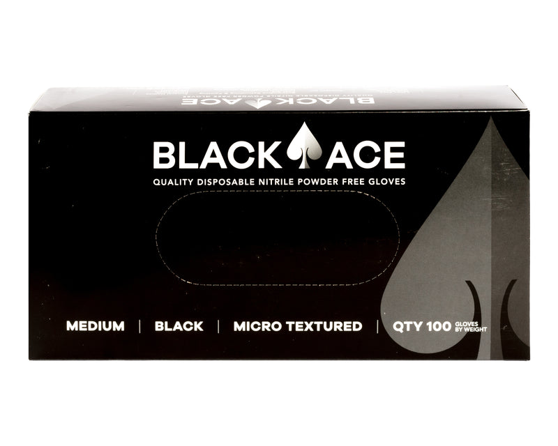 BLACK ACE Disposable Nitrile Gloves Box (Black)