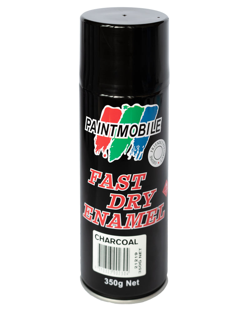 Paintmobile Fast Dry Enamel Spray Can - Charcoal