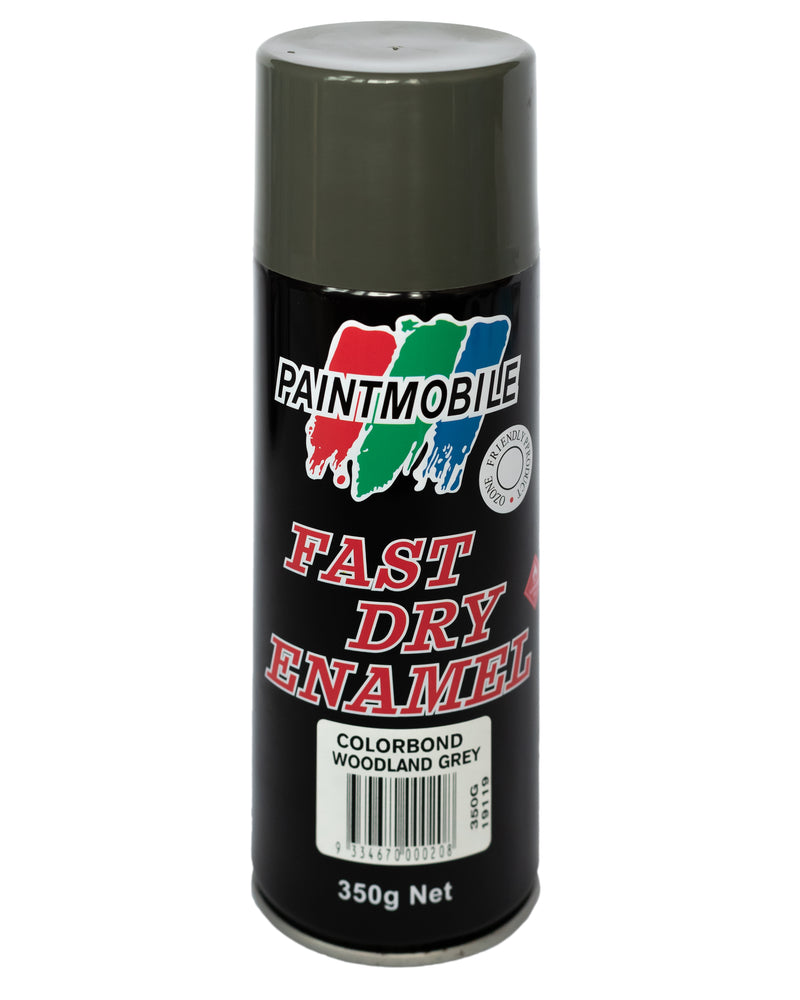 Paintmobile Fast Dry Enamel Spray Can - Colourbond Woodland Grey