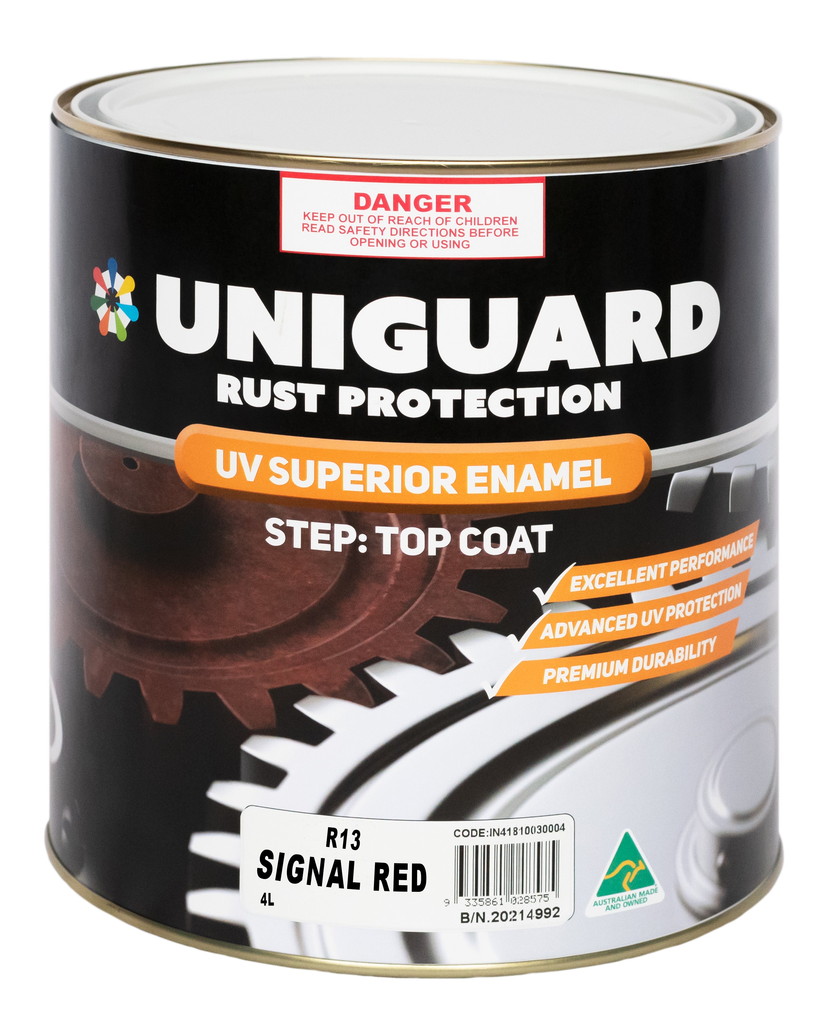 CONCEPT UniGuard Brushable Top Coat Signal Red