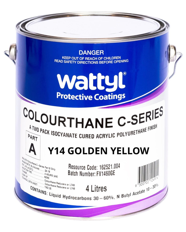 WATTYL 2K Colourthane Y14 Golden Yellow 6L Kit