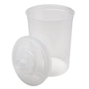 PAINTMOBILE PPS CUPS 180ml 125 MICRON LINER & LIDS BOX OF 50 + CUP & COLLAR