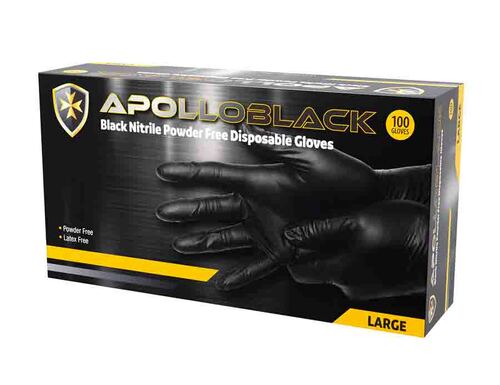 Apollo Black Nitrile Gloves