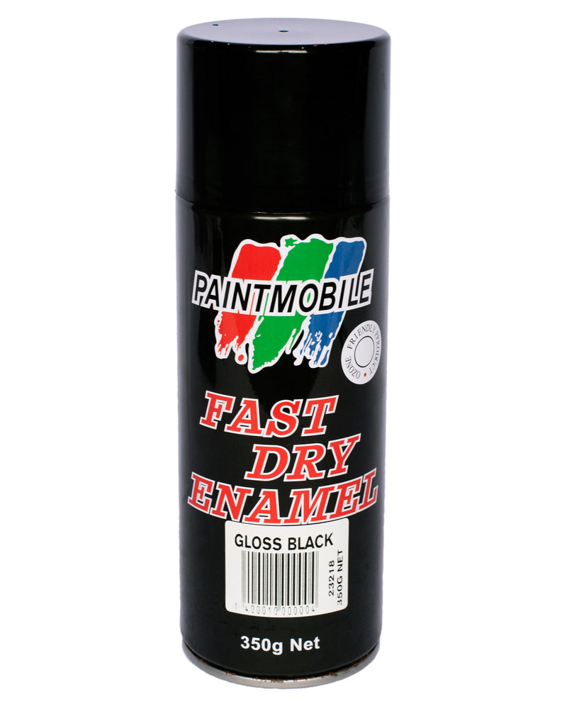 Paintmobile Fast Dry Enamel Spray Can - Gloss Black