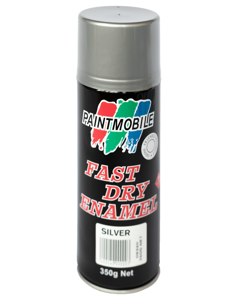 Paintmobile Fast Dry Enamel Spray Can - Sliver